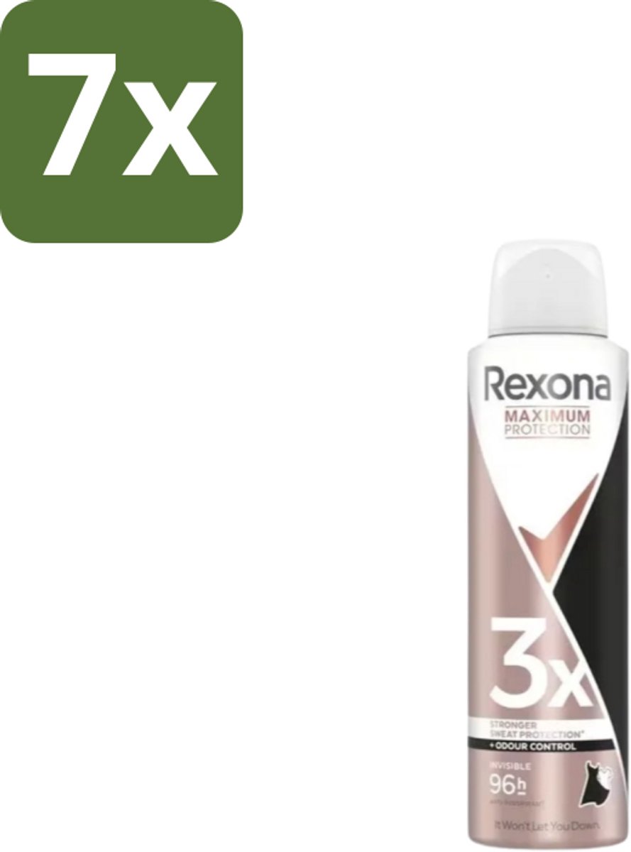 Rexona – Deodorant Spray – Maximum Protection Invisible – 150 ml - Bulkverpakking - 7 stuks