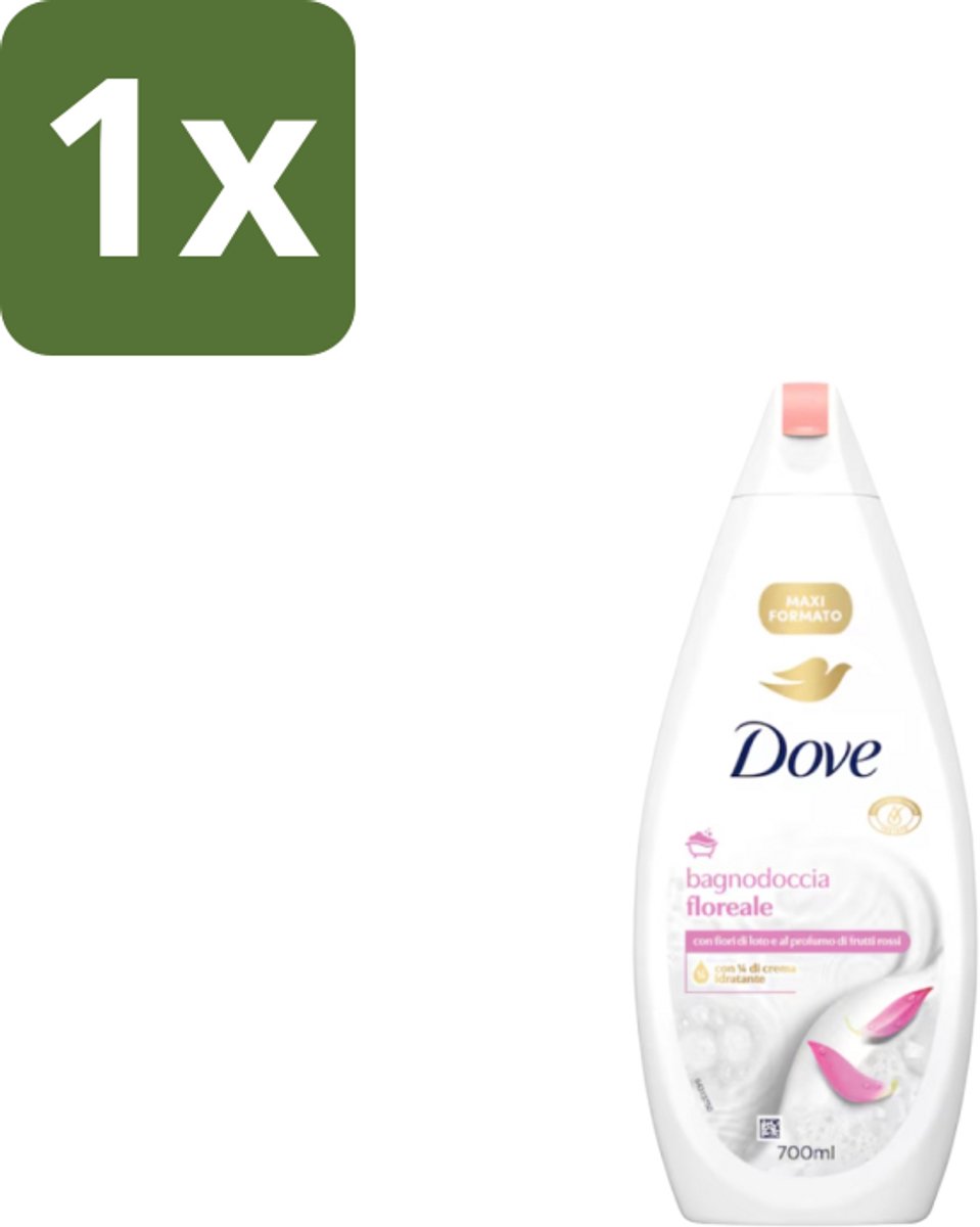 1 x Dove – Badcrème – Soothing Almond Oil & Hibiscus – 720 ml - Douchegel - Huidverzorging - Kalmerend - Schuim - Amandelolie