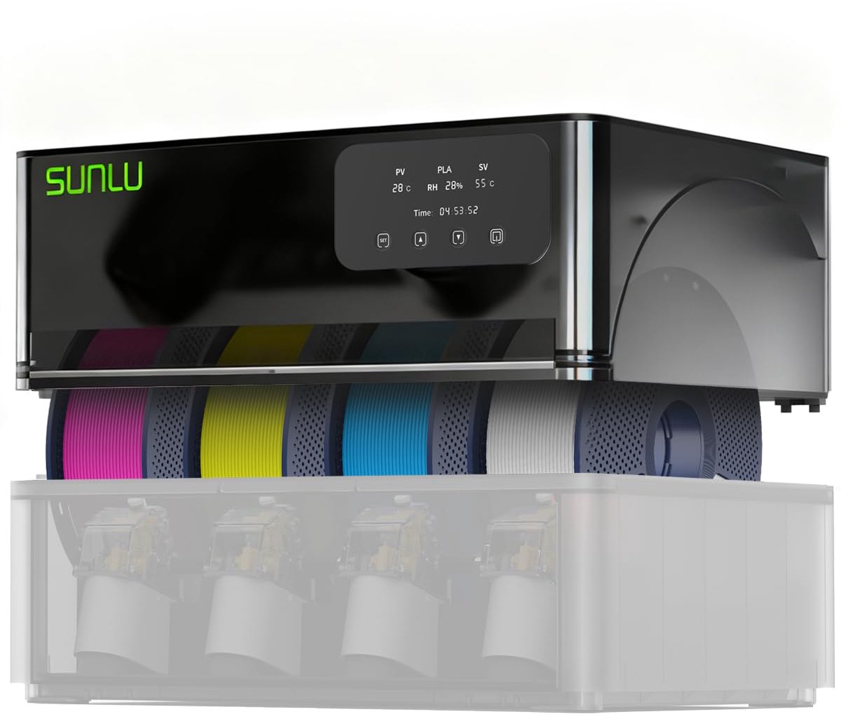 SUNLU AMS Heater for AMS Gen 1, 4 spoelen snelle 3D filamentdroger met 70 °C in 20 minuten, dual duct verwarming en - ShopVlot