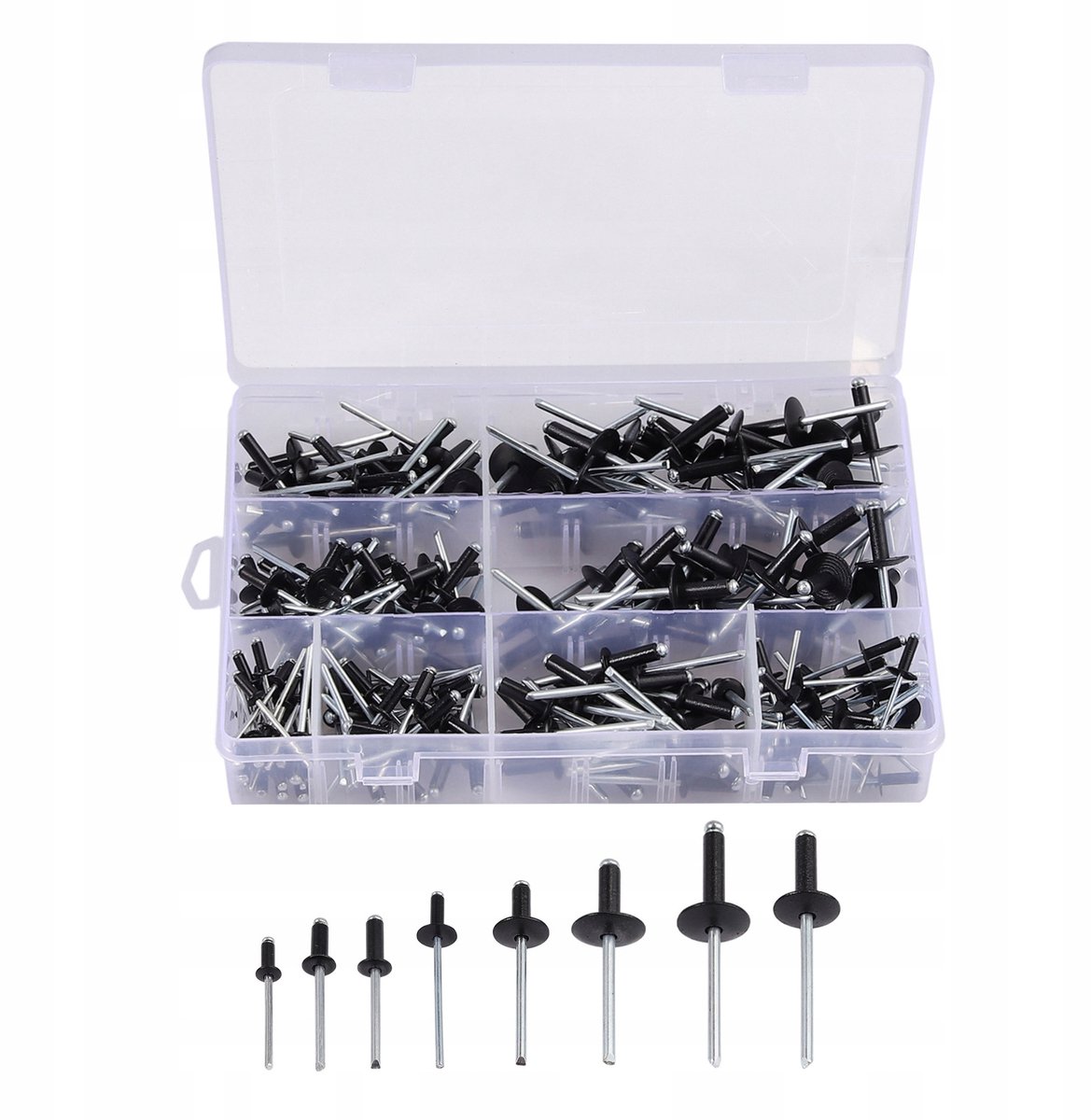 200x Antraciet Aluminium Blindklinknagels 3,2-4,8 mm RAL7016