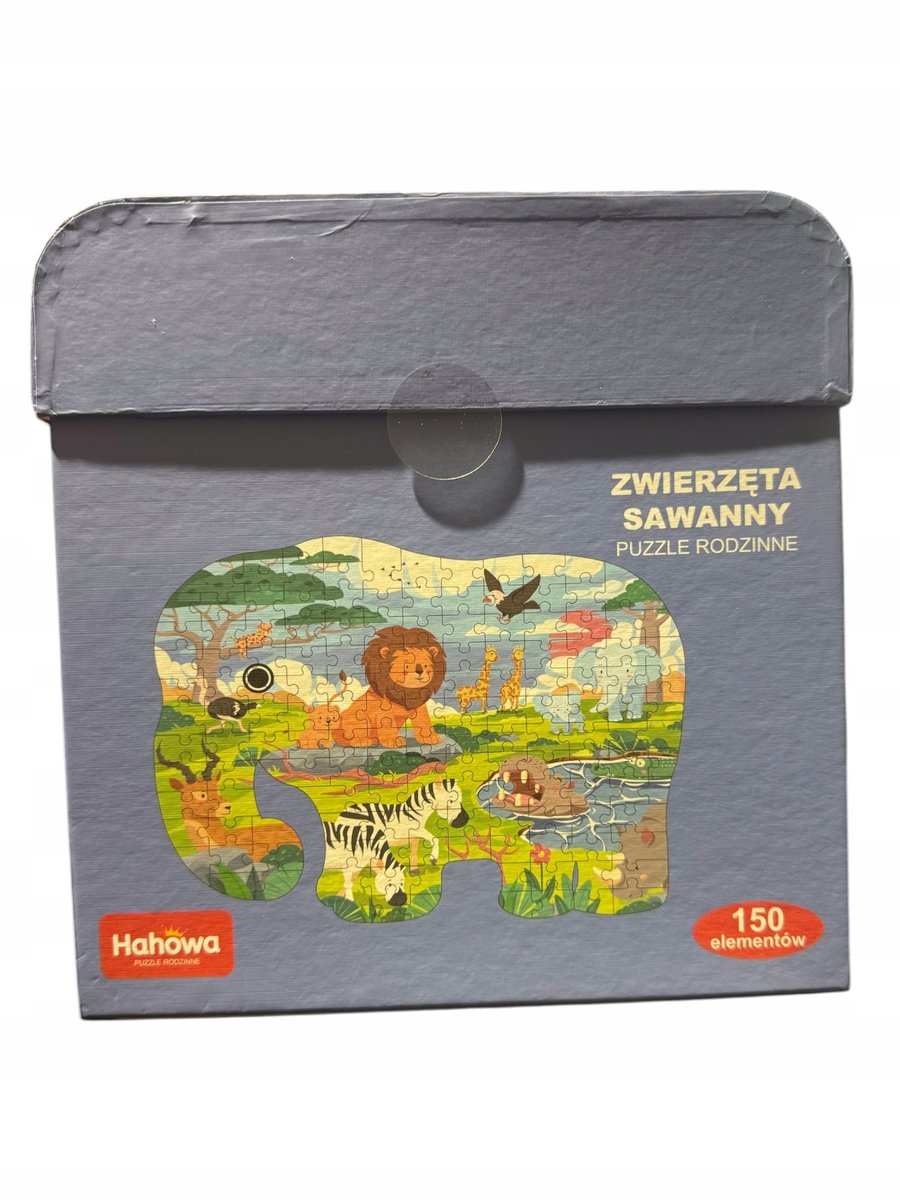 Puzzel met Savanne Dieren 150 stukjes - 2-in-1 tassen & koffer