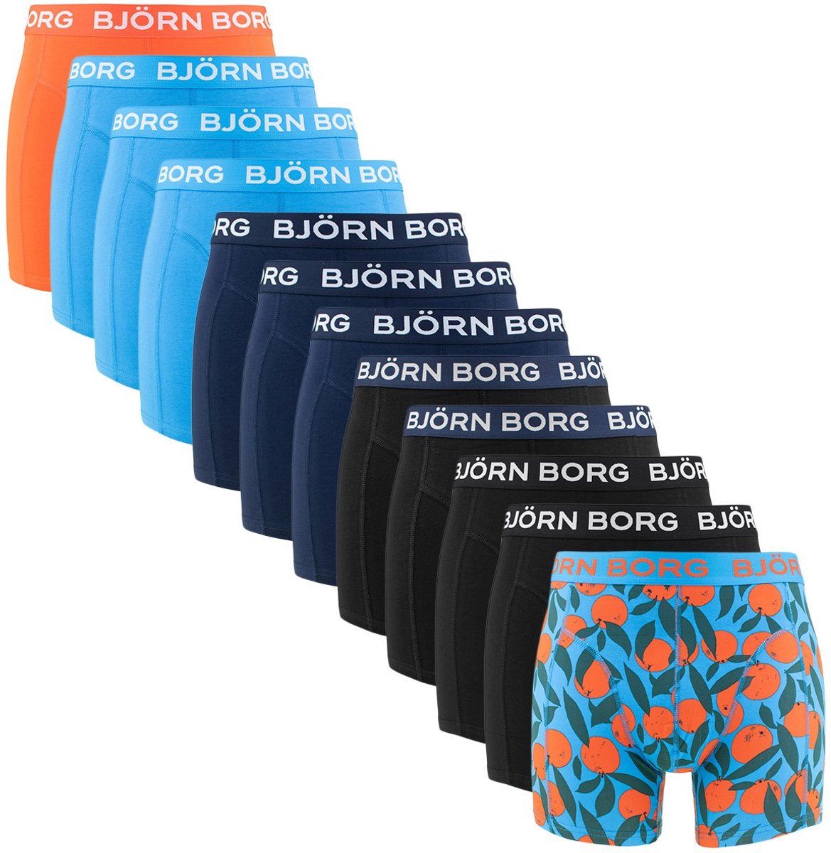 Björn Borg heren cotton stretch 12P boxers basic oranges multi