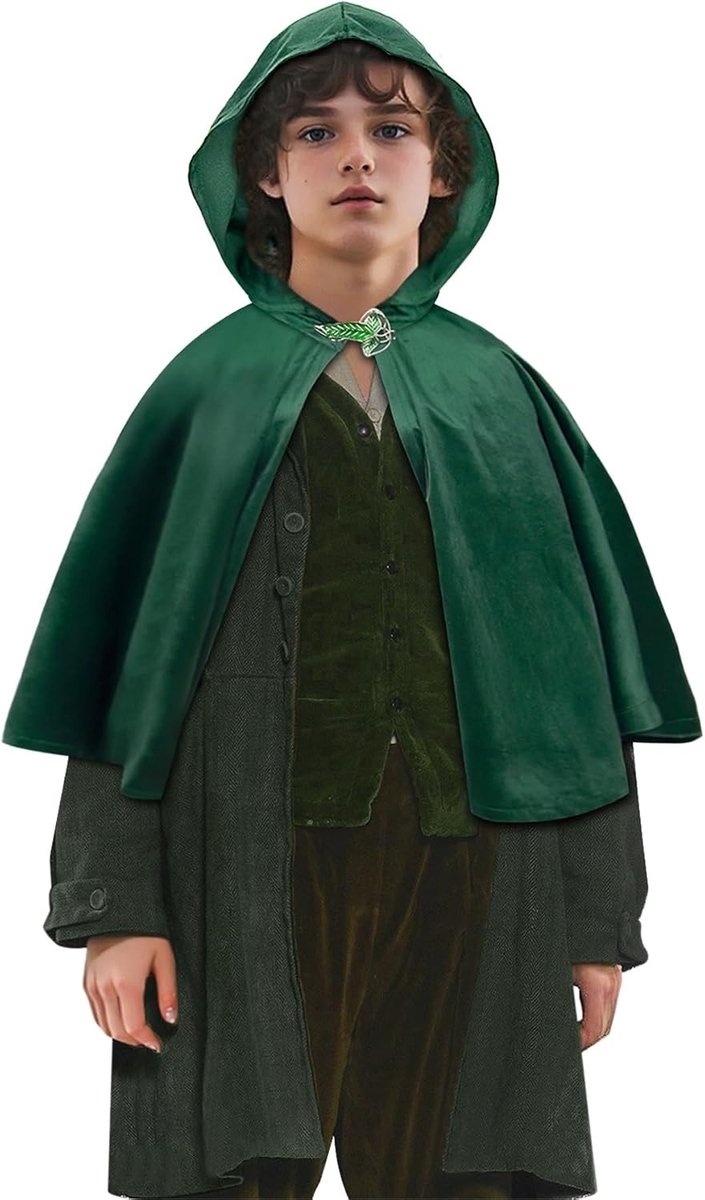 Hobbit Kostuum voor Volwassenen met Bladspeld - Perfect voor Fantasy Evenementen en Cosplay