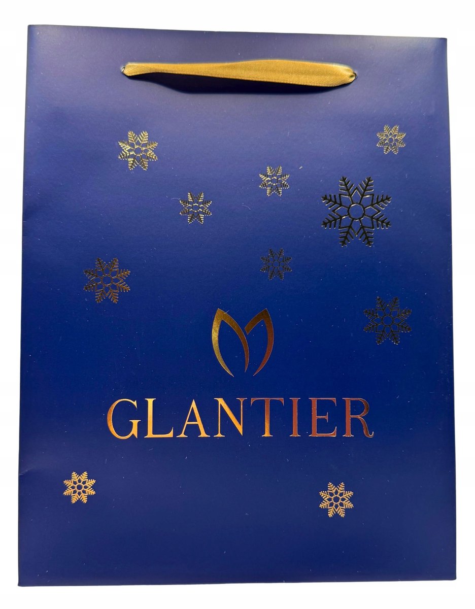 Glantier Grote Cadeautas Marineblauw met gouden accenten