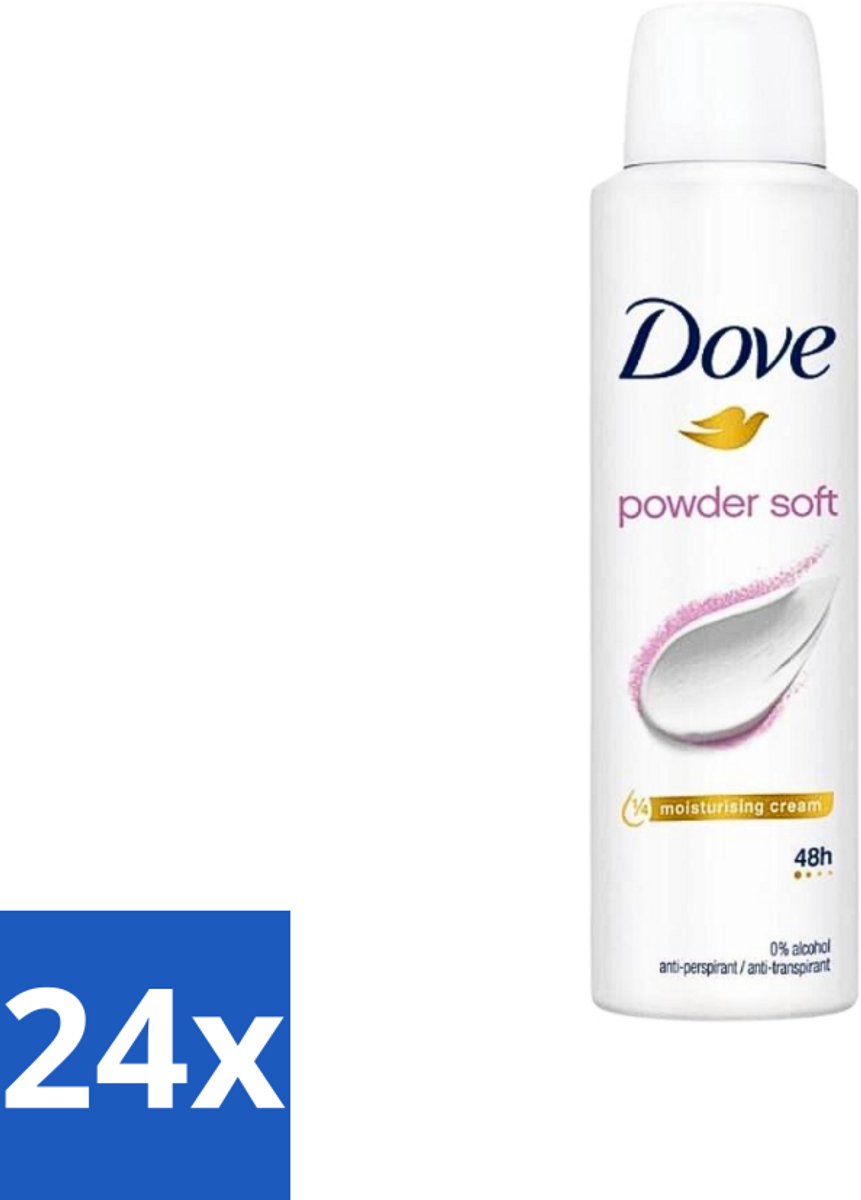 24 x Dove - Deospray - Powder Soft - 150 ml - Deodorant - Dove - Poederachtige Geur - Langdurige Bescherming - Alcoholvrij