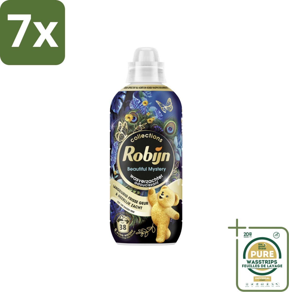 7 x Robijn – Wasverzachter – Beautiful Mystery – 765 ml - Grootverpakking - Koffiezetapparaat
