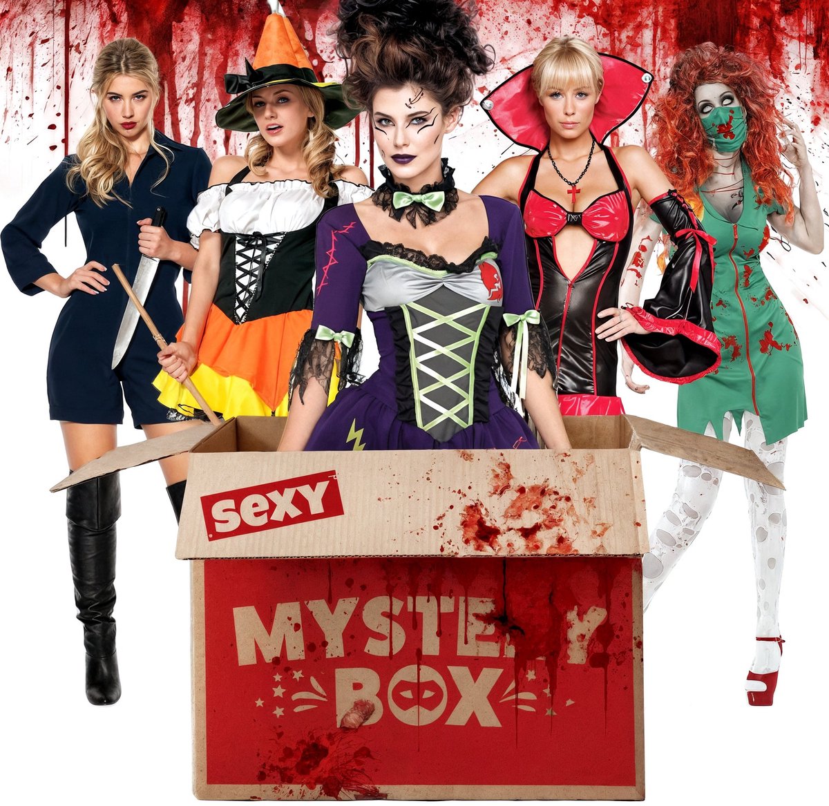 Mystery Box Halloween – 3 sexy dameskostuums