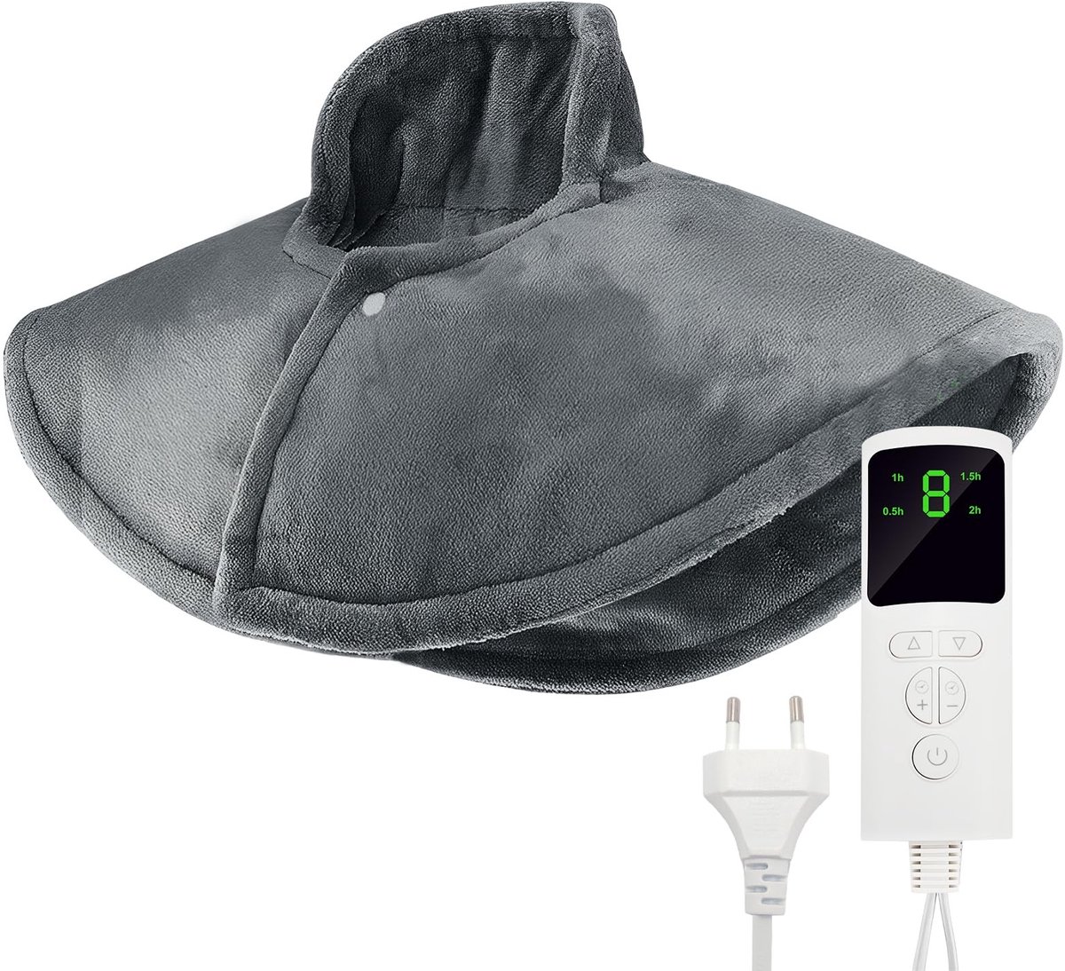 Elzusha- Warmtekussen Superzacht - Warmtekussen Nek/Schouder - 9 Warmtestanden - 4 Tijdopties - Afneembaar/Wasbaar - 34×57 cm - Verwarmingskussen