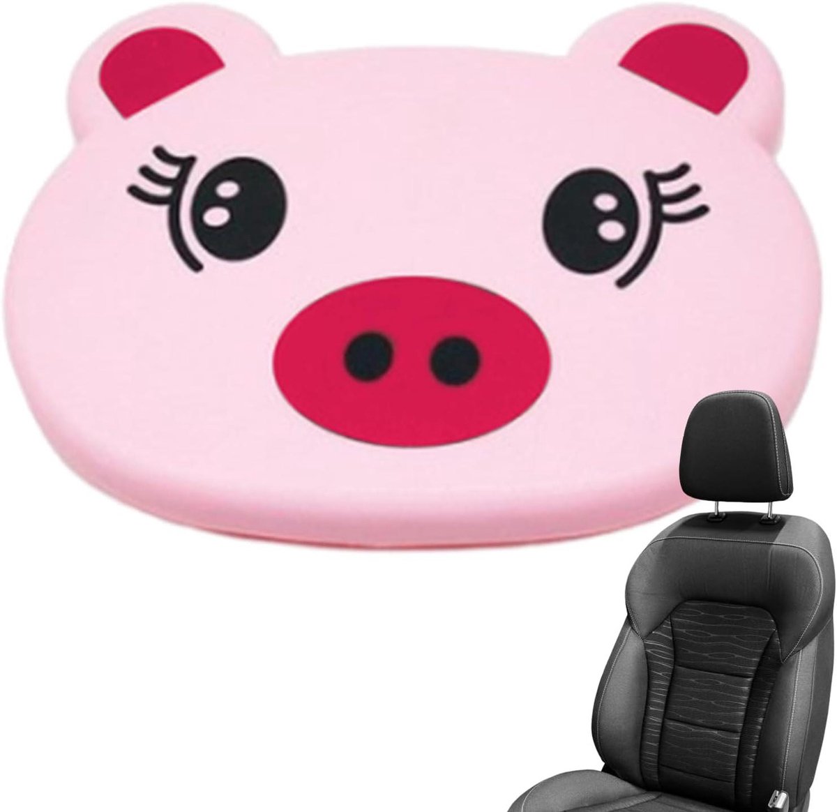 Auto Tafelblad - Opvouwbare Organizer - Eten in de auto - Charmante Dierenprints - 24 x 20 cm - Varken