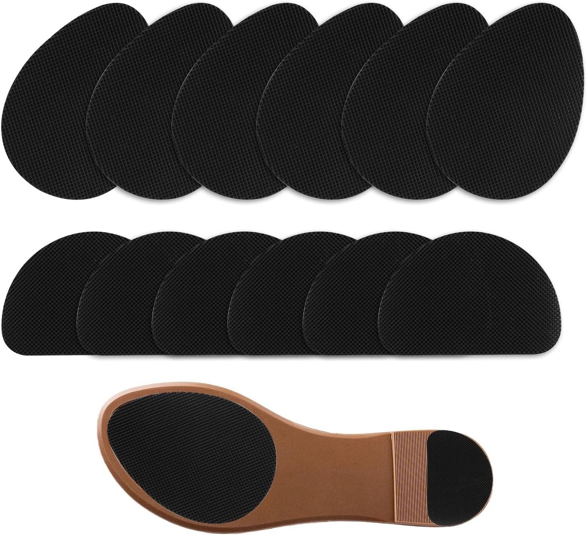 12-delige anti-slip schoenbeschermers, zelfklevende bescherming voor schoenen, geluiddempende pads voor stevige grip en comfort