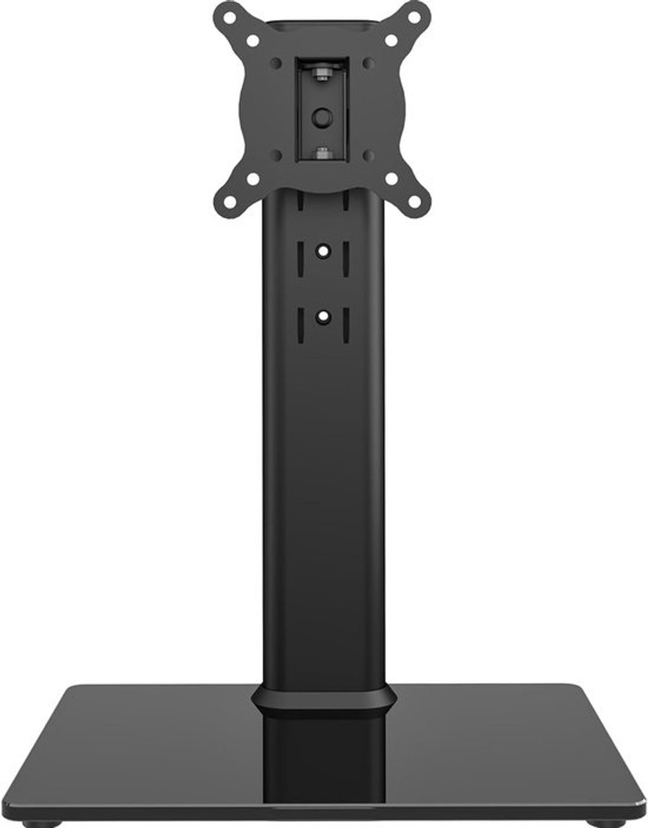 Draaibare tv-standaard voor 13-32 inch tv's met basis van gehard glas - 100 graden draaibaar - 4 hoogtestanden - maximaal 14 pond tv standaard verrijdbaar