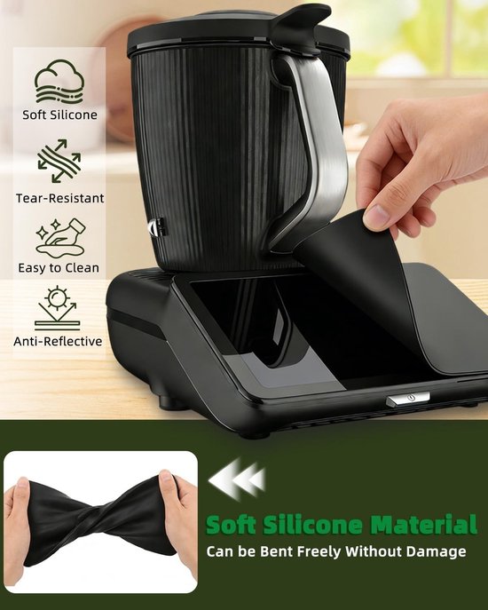 Waterdichte en Stofdichte Silicone Screen Protector voor Thermomix - Bescherming tegen Stoten en Vlekken, Ideaal Accessoire voor Keukenmachines en Displayonderhoud — afbeelding 3