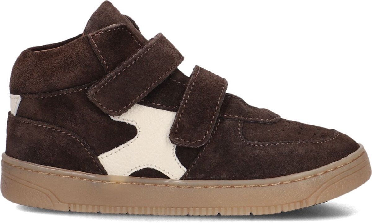 Ton & Ton Jongens Hoge sneakers Zack - Bruin - Suède - Maat 19