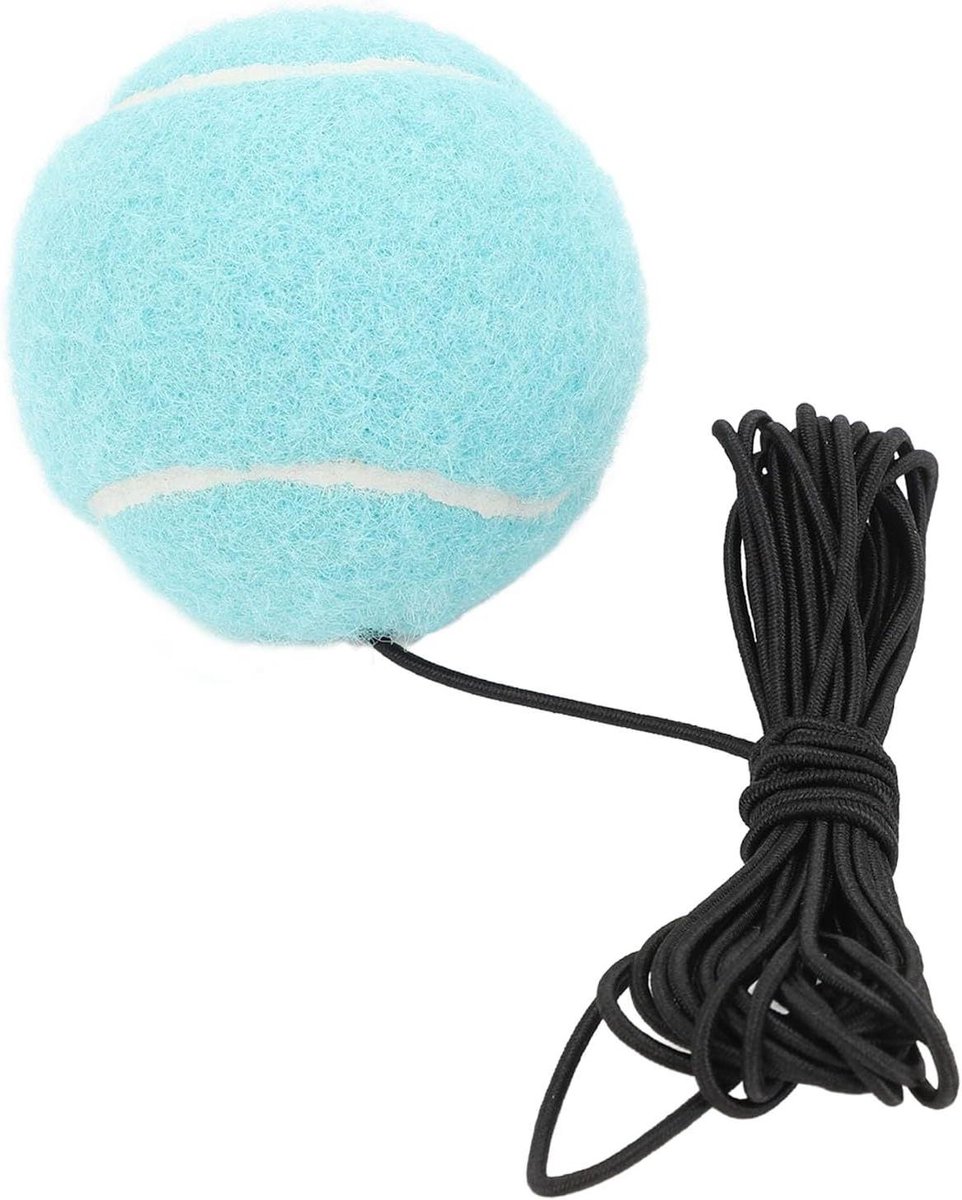 Tennistrainingsbal - Sportbal met koord - Tennis oefenen - Praktisch voor solo training - 1 bal - Blauw