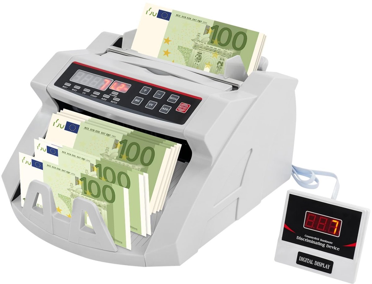 Solidchoice - Draagbare Geldtelmachine 2-in-1 - Met LED Indicatoren en Valsegeld Detector