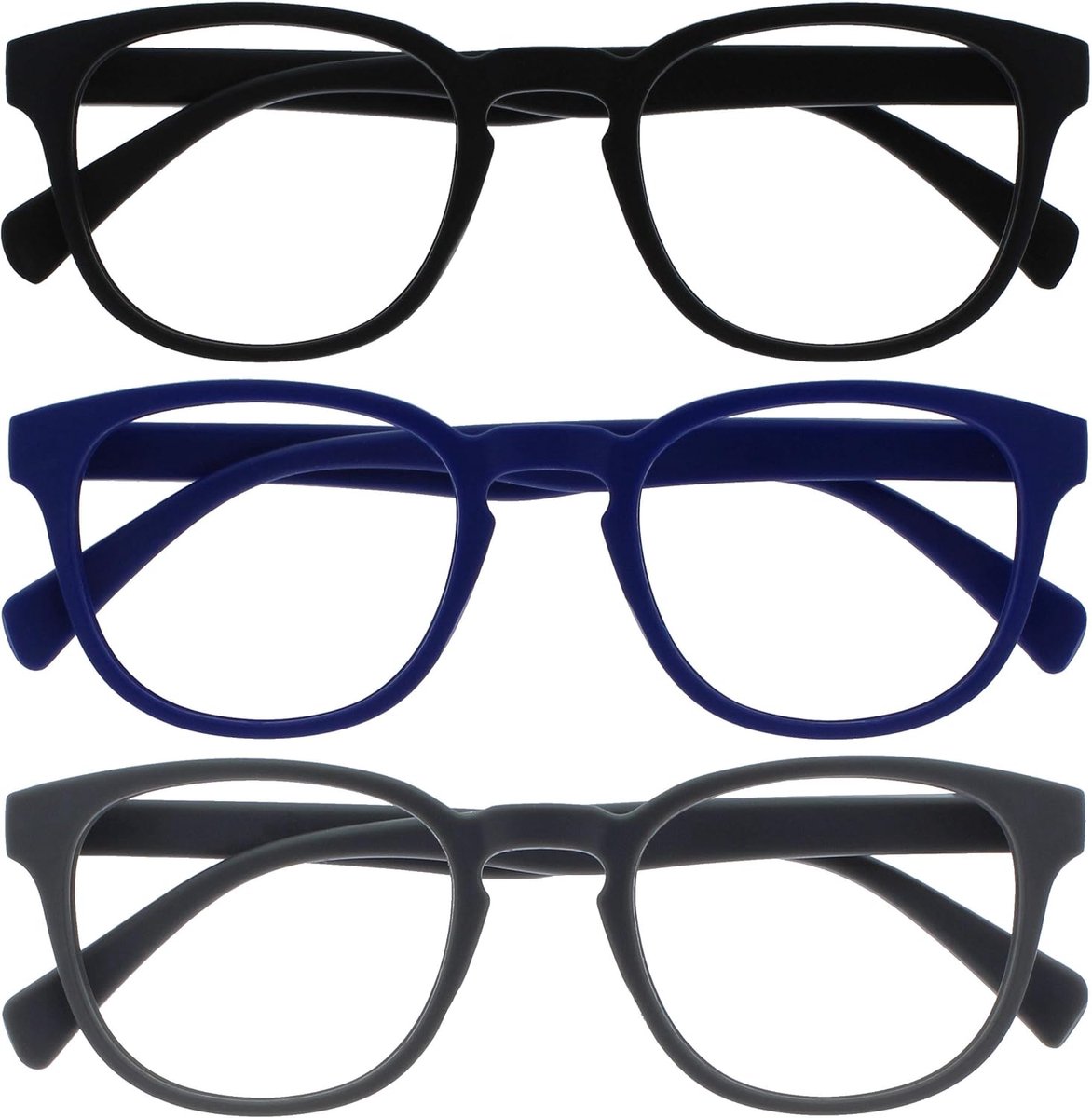 Pop 3 Stuks Retro Ronde Glad Mat Roze Purper Groen Mannen Vrouwen Leesbril Scharnieren Met Veer RRR2-456