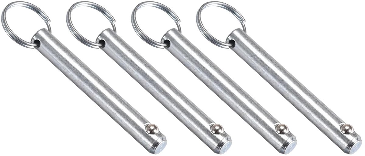 Snel ontgrendelingspinnen (10 mm x 75 mm) 4 stuks koolstof staal trekpin - voor scheepsbouw scheepsuitrusting boot top
