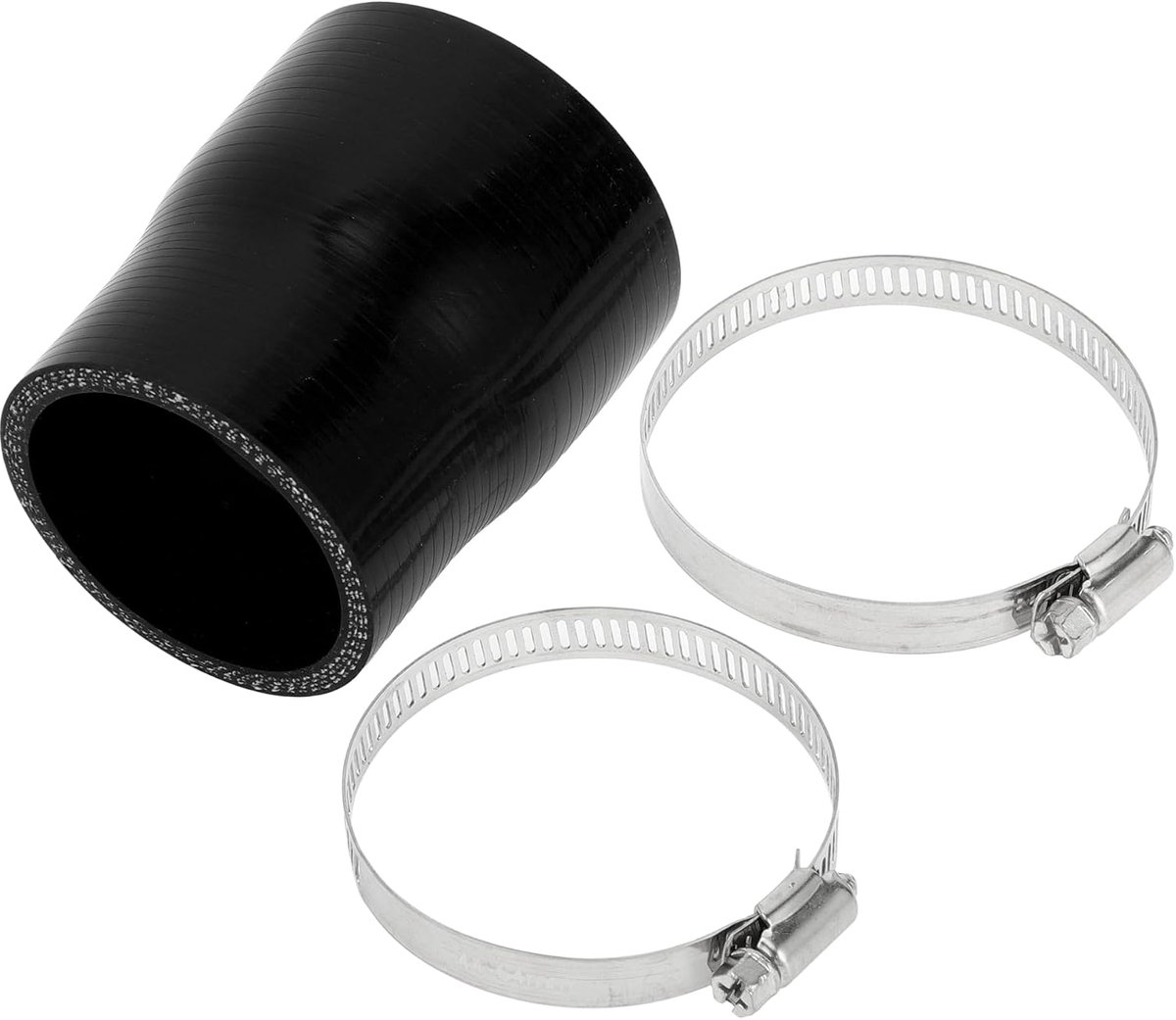 ABSOPRO Rechte Koppeling Silicone Slang Met Klemmen 2.01"-2.24" ID 2.99" Lengte 0 Graden Auto Silicone Slang Koelslang 4-Laags 5mm Dik Luchtinlaat/Turbo/Intercooler Leidingbuis Zwart 1 Set
