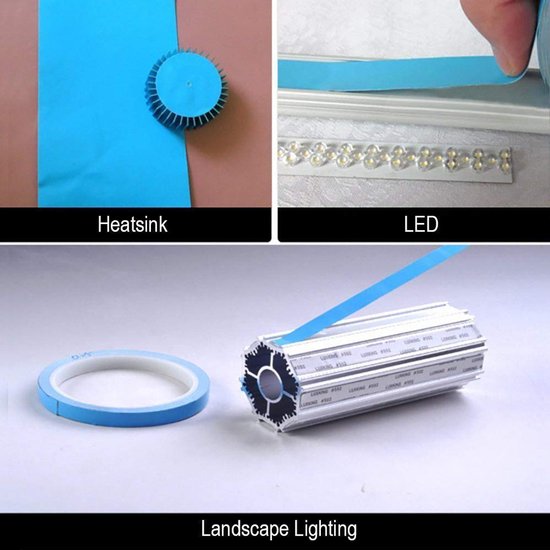 Thermische Plakband, Dubbelzijdige Thermische Plakband voor LEIDENE Verlichting Ic en LED Televisies met Uitstekende Isolatie, Hoge Thermische Geleidbaarheid (30mm 25m) — afbeelding 4