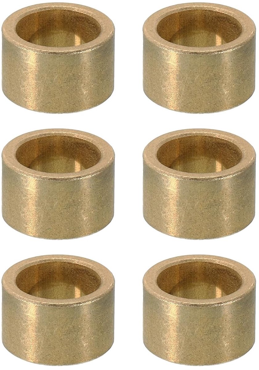 M12 messing afstandhouders, 6 stuks metalen afstandhouder messing 12 mm ID x 16 mm OD x 7 mm L messing afstandhouders schroef afstandhouder voor 1/2 inch of M12 schroef