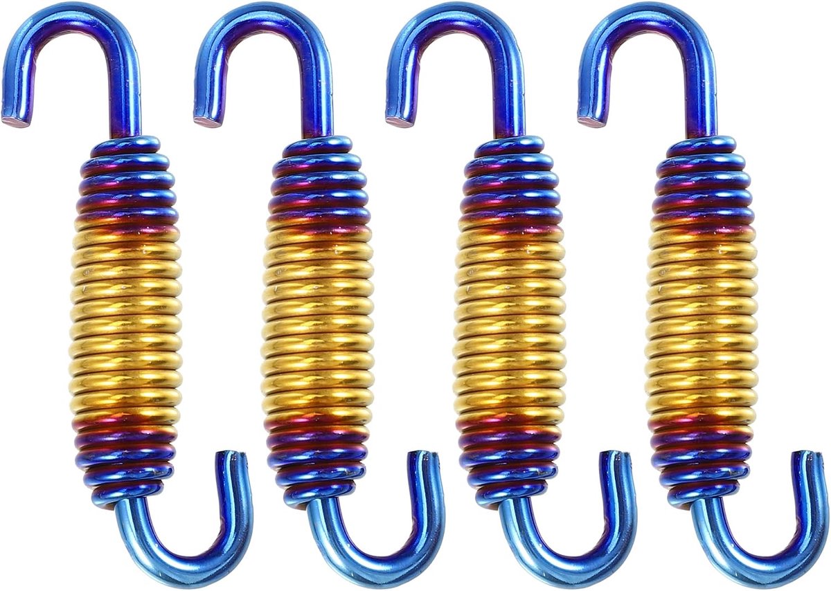 ABSOPRO 4 Stuks 58mm 2.28" Motorfiets Uitlaat Demper Veer Gouden Kleur