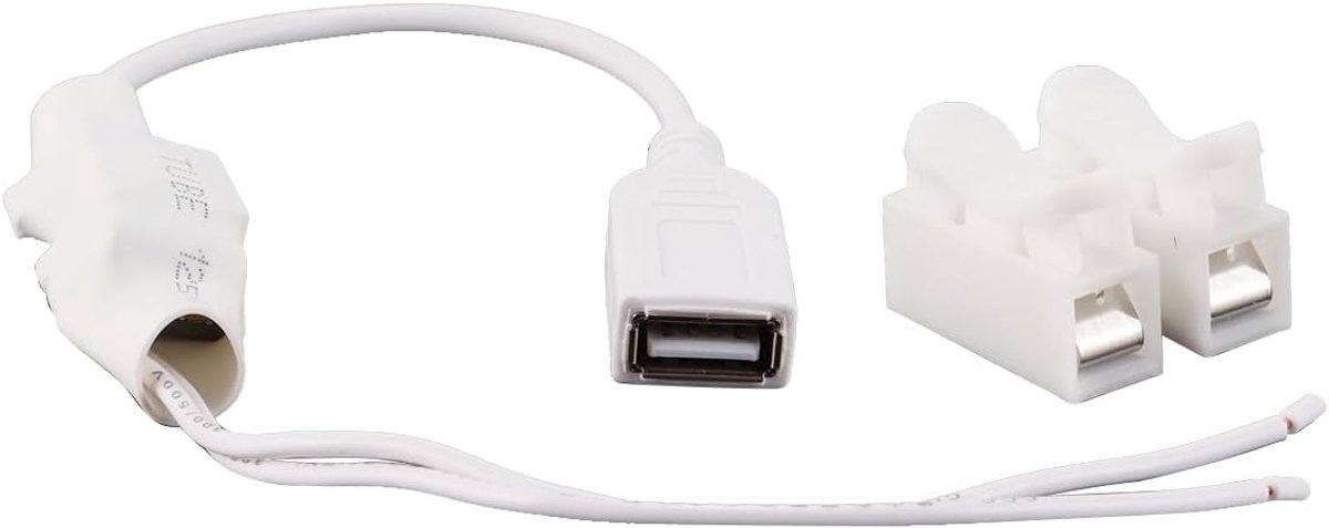 USB-oplaadadapter 220V naar 5V compacte ABS-bewakingsadapter, geschikt voor elektronische apparaten