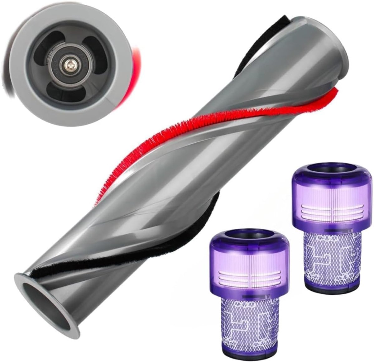Dweilkop voor Dyson V11, Vervangende onderdelen voor Dyson stofzuigers, Inclusief 2 HEPA-filters, Stofzuigerborstelaccessoire, Vervangende borstelkop voor Dyson-opzetstuk, Borstelkop