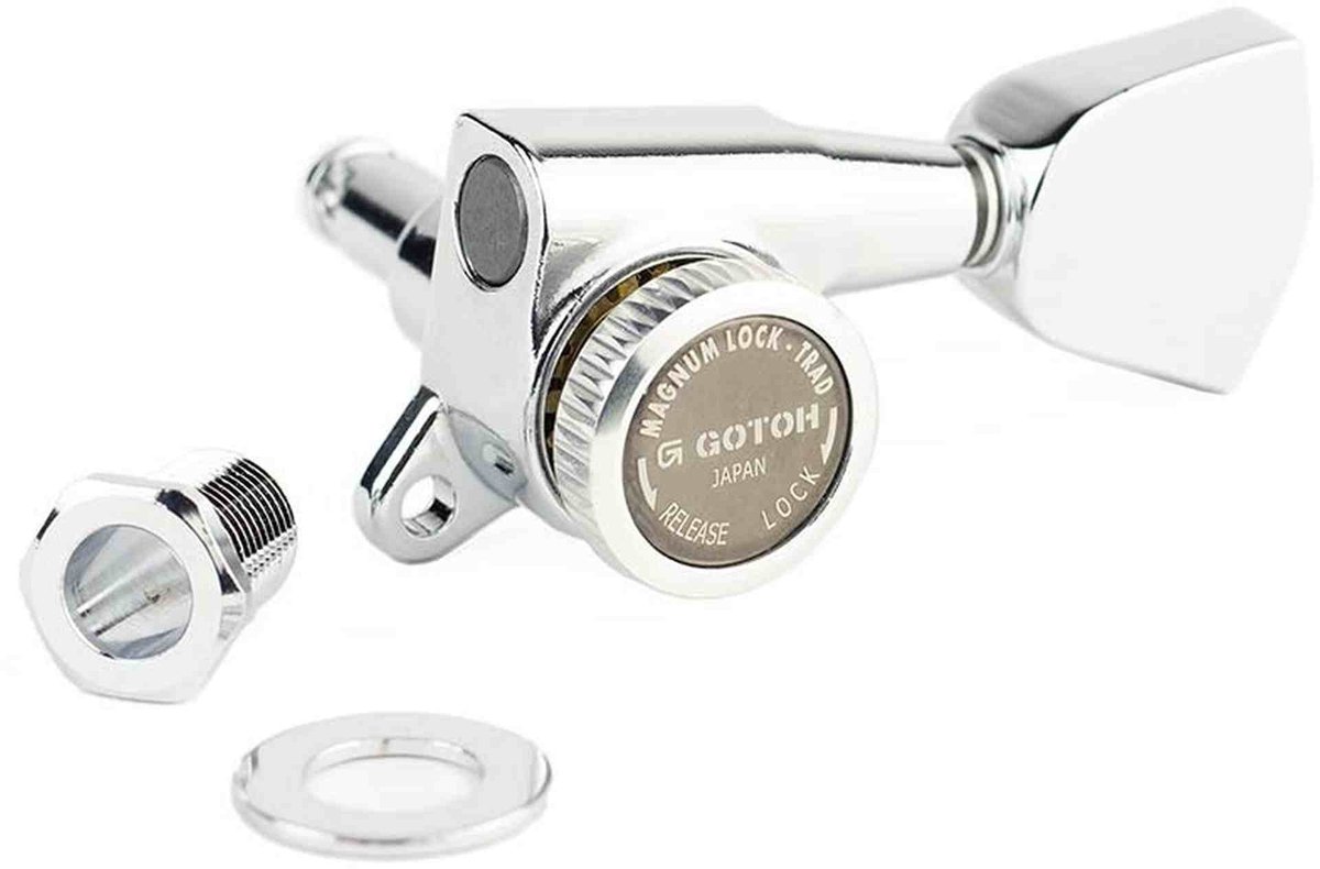 Gotoh GTH14053 SG381 stemmechanieken met Magnum Lock Trad and 04 knoppen, 3L3R, chroom