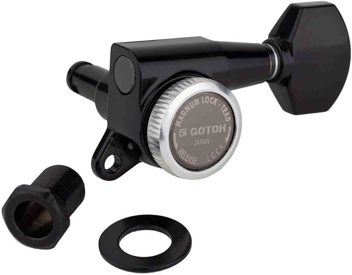 Gotoh GTH14095 SG381 stemmechanieken (posts 3xS 2xL 1xXL) met Magnum Lock Trad and 07 knoppen, 6L, zwart