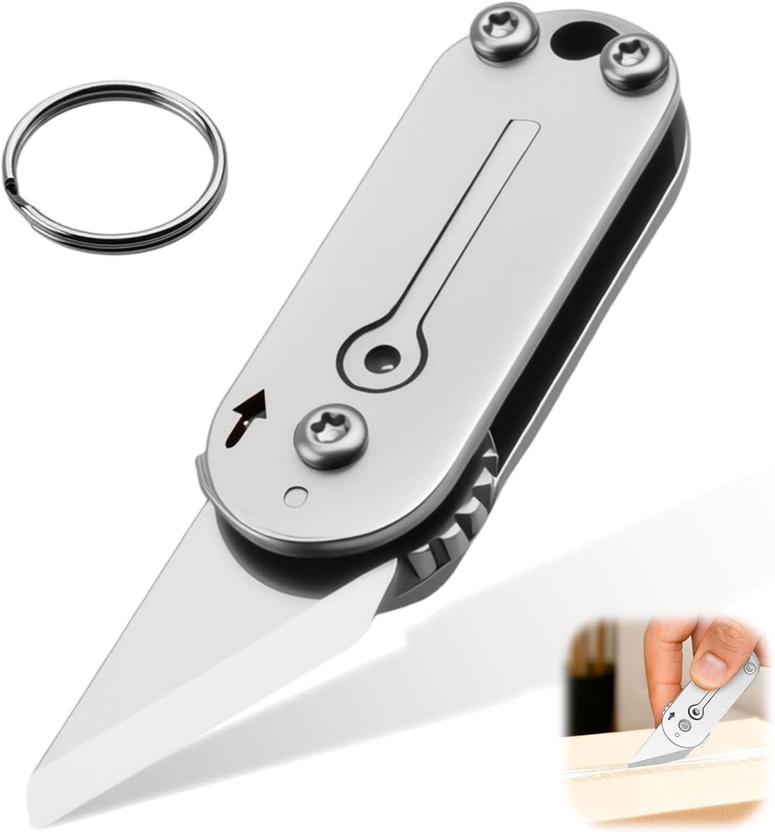 Multi Mini Pocket Box Opener, Kleine Opvouwbare Pocket Multi-Tool, Titanium EDC Gadget, Outdoor Camping en Wandelen Tool, DIY Accessoires, Dagelijkse Draaguitrusting, Praktisch Cadeau voor Mannen