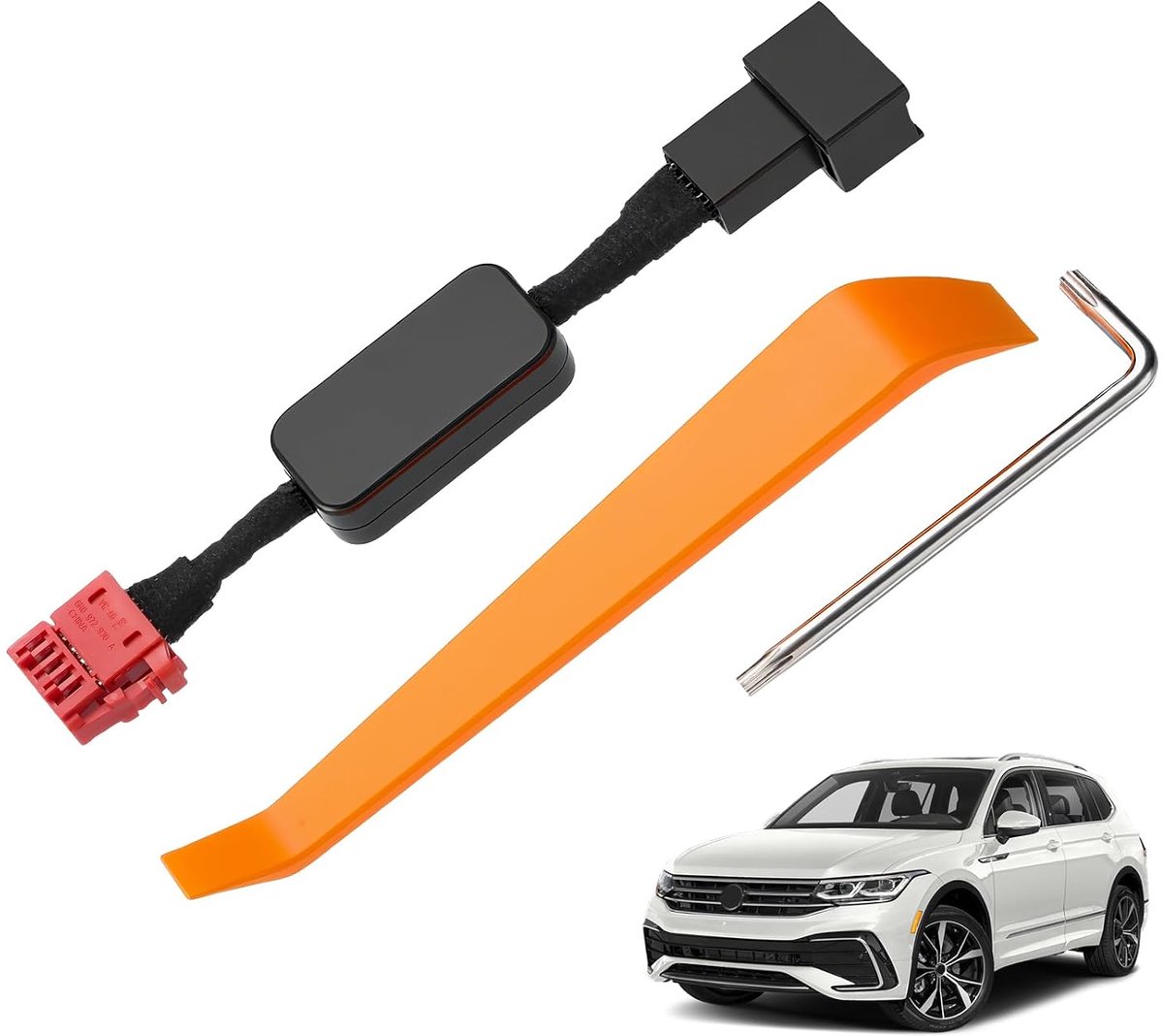 Auto start-stop automatisch motorsysteem uit eliminator besturingskabel compatibel met VW New Tiguan vanaf 2023, plug and play | Start Stop deactivering, bedieningskabel, plug & play, eenvoudige installatie, zonder codering, auto-accessoires