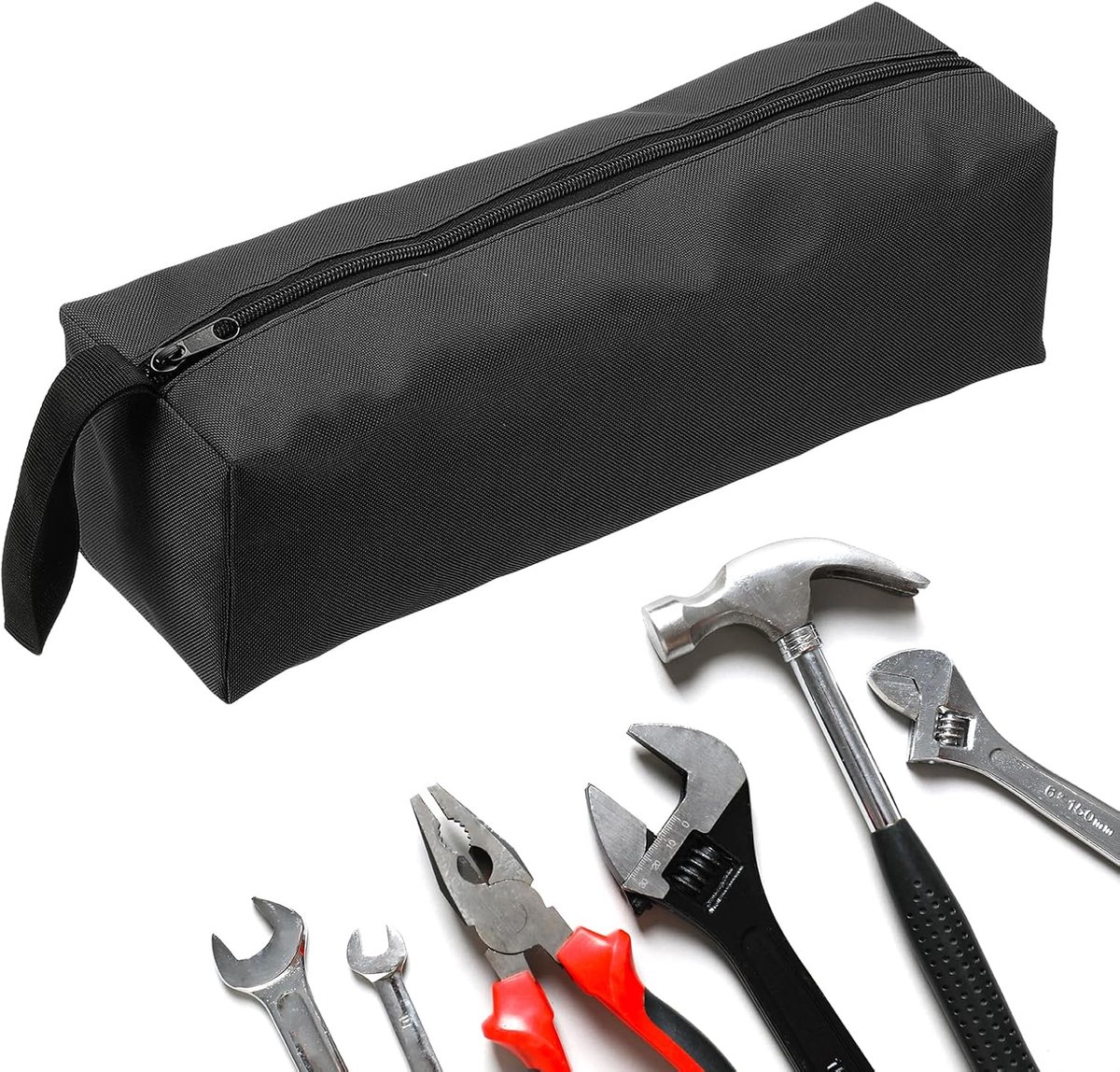 Gereedschapstas met ritssluiting, 35 x 10 x 10 cm, zwart