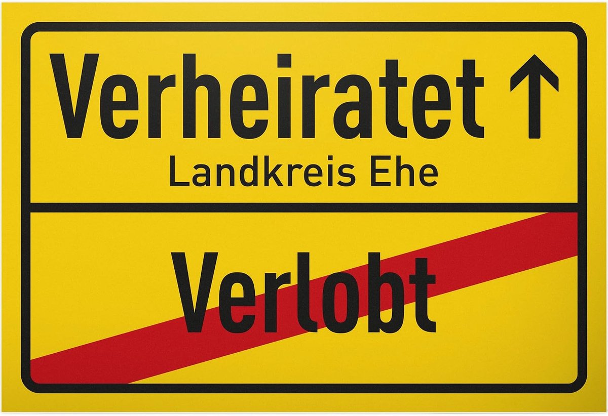 Verloofd getrouwd bord kunststof 30 x 20 cm - vrijgezellenaccessoires feestdecoratie fotobox rekwisieten bruiloftsdecoratie - cadeau huwelijkscadeau bruidspaar bruiloftskaart bruiloft