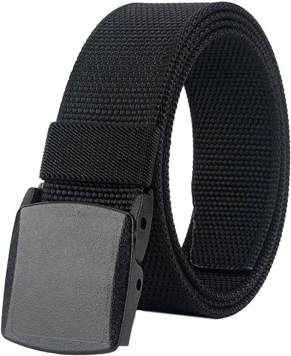 Riem voor heren, Tactical Military Nylon met kunststof gesp, volledig verstelbare riem voor het werk, 130 cm