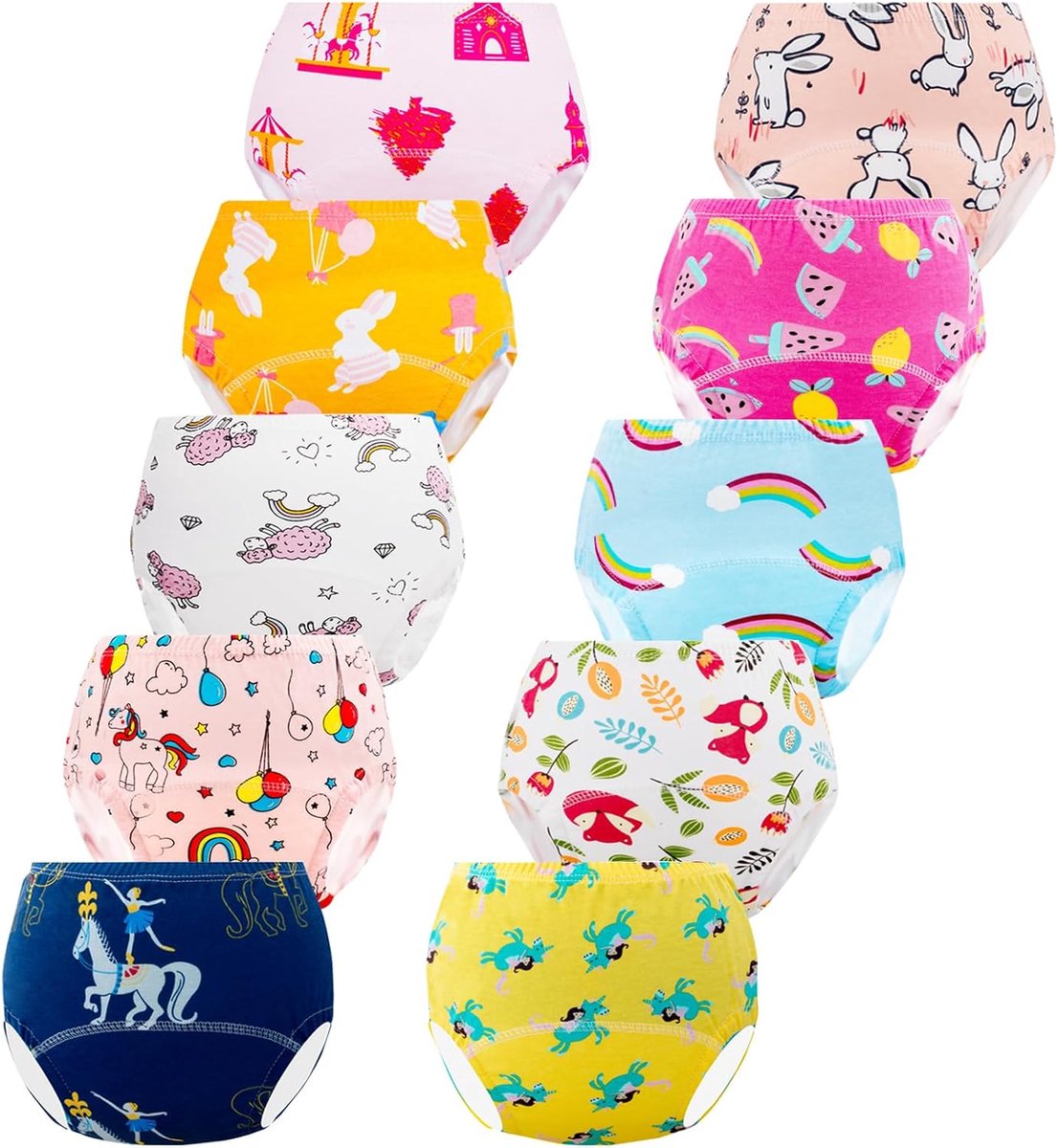 Baby Potty Training Pants Jongens Meisjes Trainingsondergoed Herbruikbaar (10 Stuks)