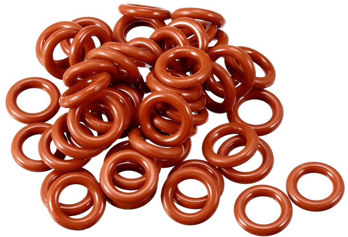 sourcing map siliconen O-ring VMQ afdichtring afdichtring afdichtring rood DE 6mmx10mmx2mm