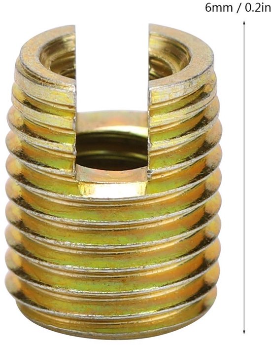 Schroefinzetstukken, Akozon 20 stuks 302 Koolstofstaal Zelftappende schroefdraad Inzet Schroef Reparatieset (interne M2* 0,4 Extern M4,5 * 0,5: 6 mm) — afbeelding 3