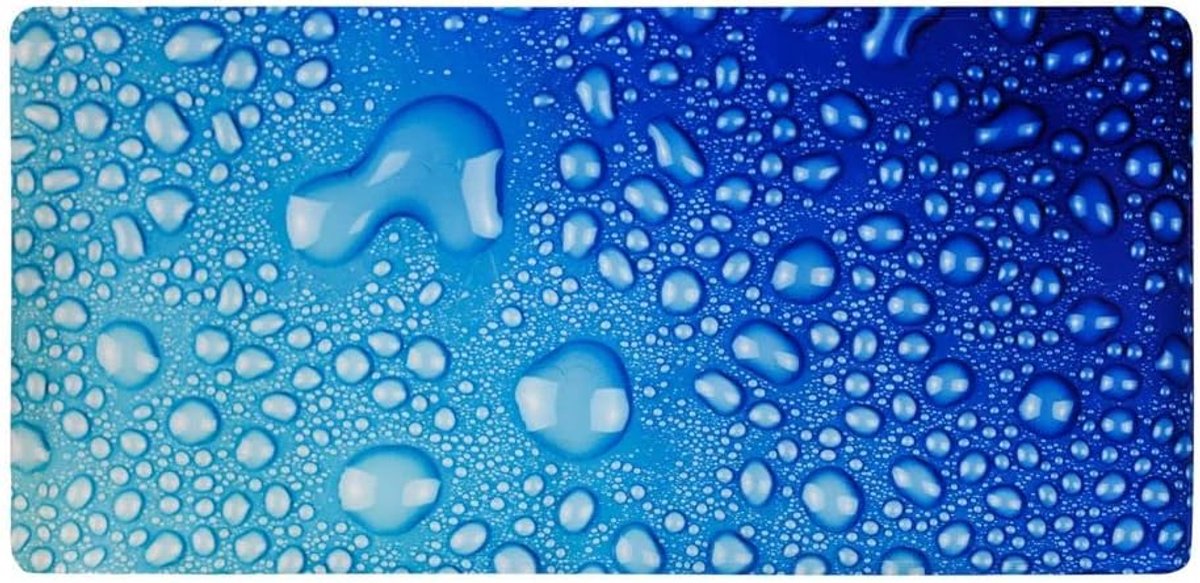 'Tim' anti-tussmatten • Badmat met zuignappen • Douchemat • wasmachinebestendig • wasbaar op 30° • Afmetingen: 36 x 77 cm • Design: waterdruppels