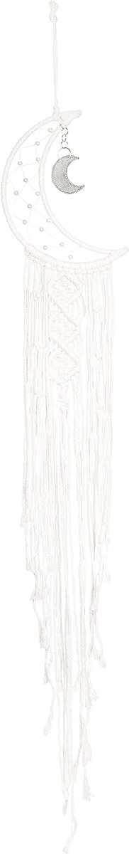Dromenvanger maan groot/Dream catcher/Indianen droomvanger - Wit - 20 x 92 cm (bxh)