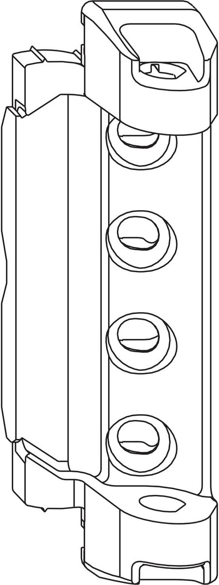 Multi schaarlager DT130 universeel, raambeslag voor houten ramen, vouwlucht 4 mm, overslag 15 mm, draagkracht 130 kg, verzinkt staal zilver