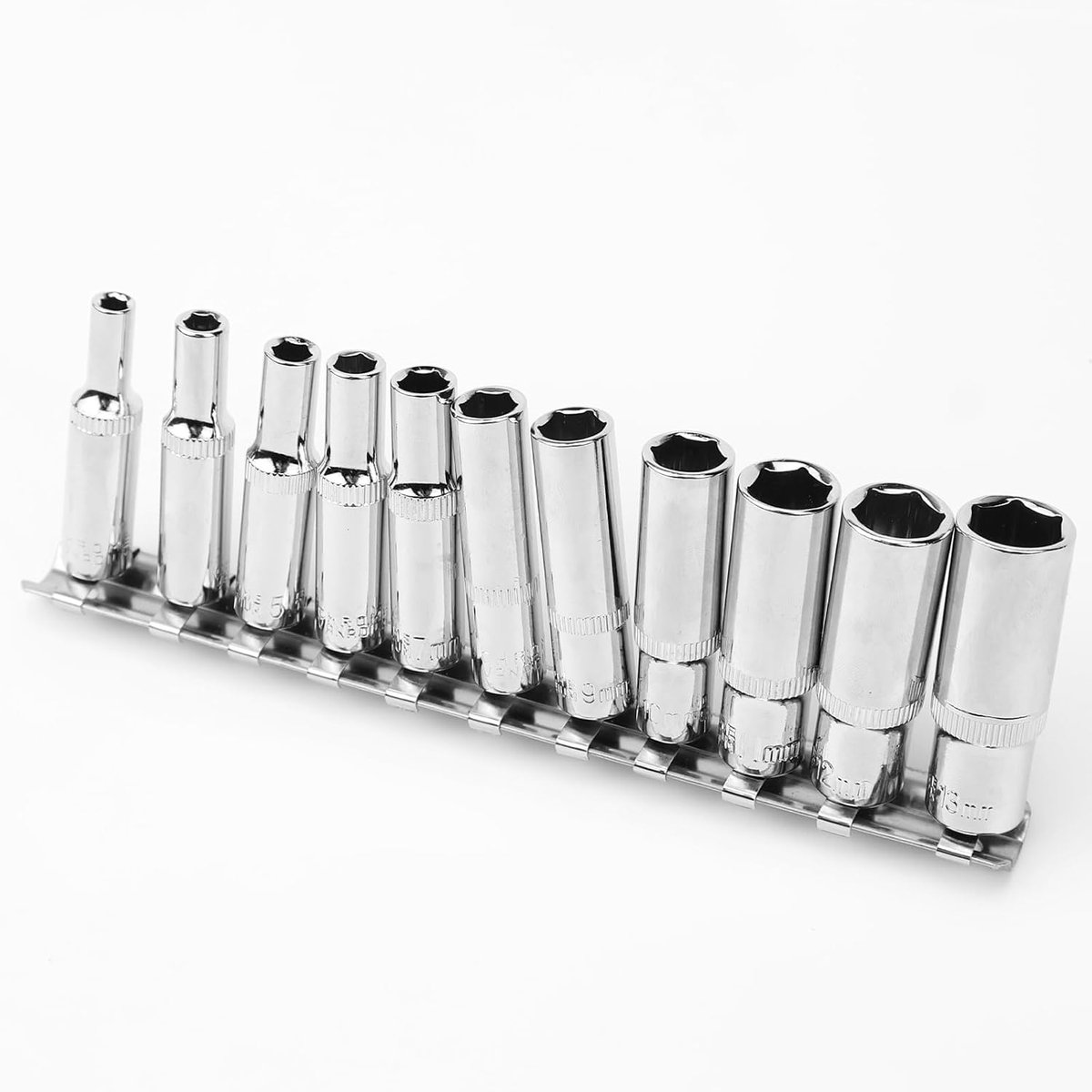 11 stuks dopsleutels zeskant 1/4 inch, 4-13 mm dopsleutelset voor auto- en machineonderhoud