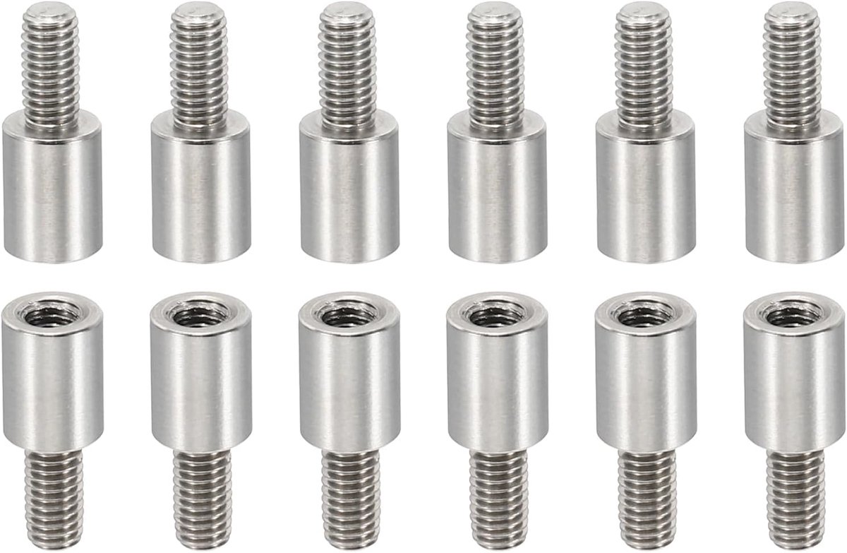 24 stks M3 afstandhouders, M3 8+6 mm afstandhouders afstandhouders aluminium schroefdraad afstandhouders kit 3 mm ID 5 mm OD metrische mannelijke vrouwelijke draad adapters voor printplaat PCB