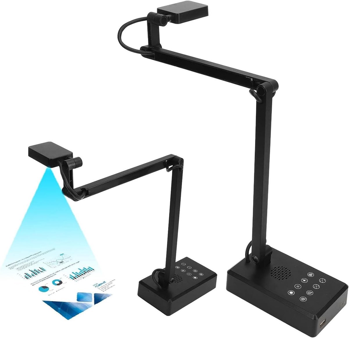 16MP USB Document Camera met Microfoon Auto Focus 4K Webcam met Flexibele Arm voor Online Leren Remote Onderwijs Web Conferencing Live Demo