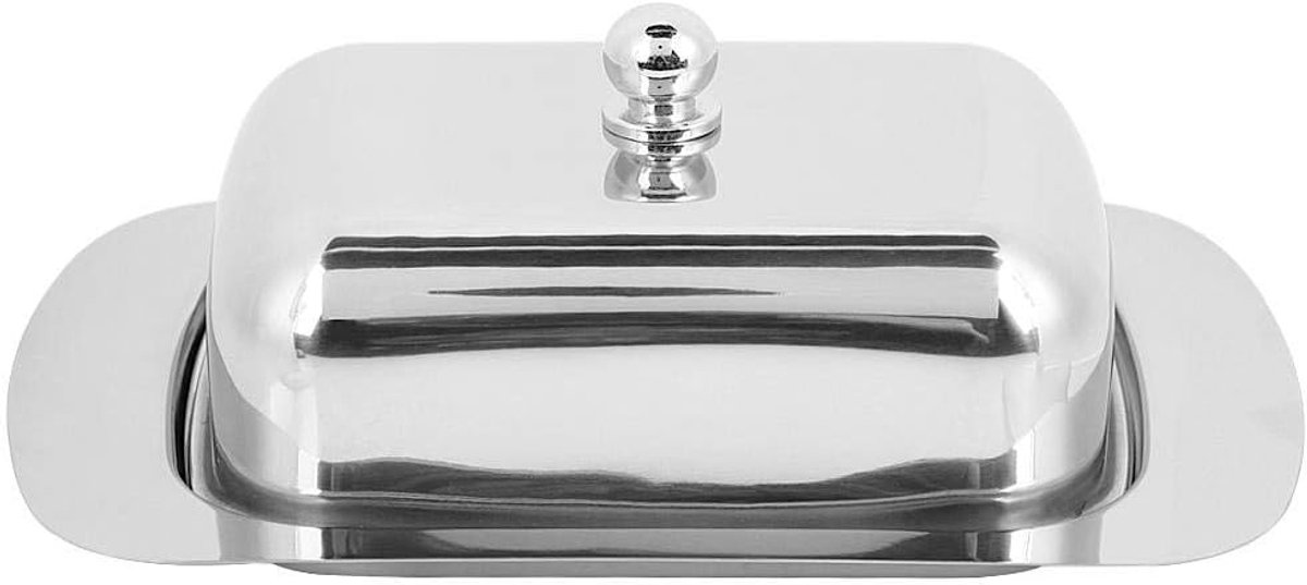 stalen boter borden kaasplaat met deksel levensmiddelen opbergdoos dessert container tray