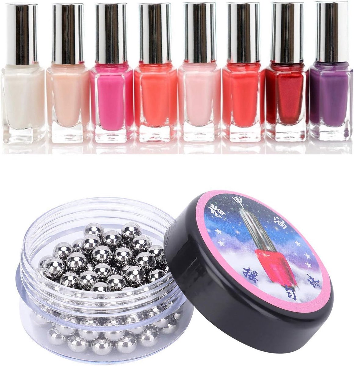 100 stuks 7/32 Inch Nagellak Shaker-kralen, Shaker-kralen Accessoires Bestand tegen zuur Hoge veiligheidsfactor