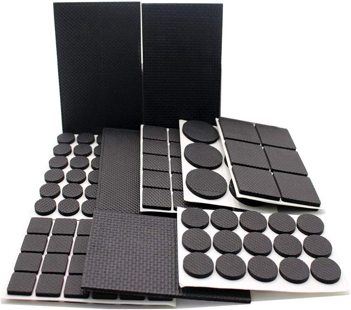 186 stuks zelfklevende antislippads, premium meubelbeschermers, viltglijders, zelfklevend, voor meubels, stoelen en tafels