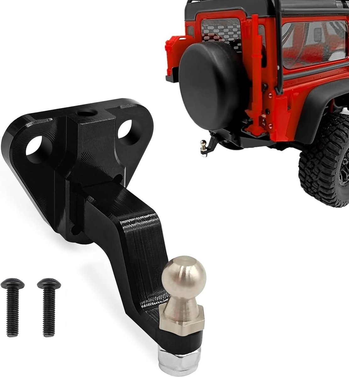 Metalen trekhaak voor trekhaak voor 1/18 TRX4 Defender | Aluminium Heavy Duty trekhaak Tra-xxas 1:18 RC Crawler auto upgrade onderdelen