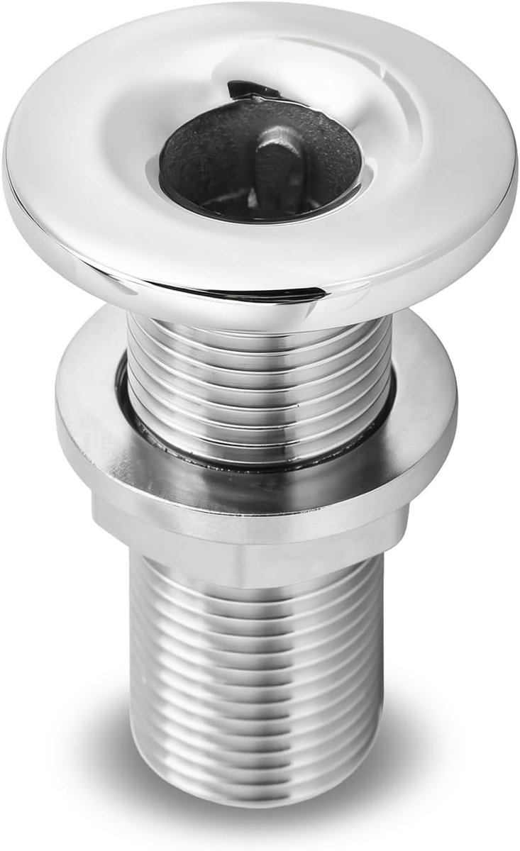 Marine Rechte Thru scheepsromp koppeling 1,27 cm (1/2 inch) 63 mm 316 roestvrij staal waterafvoer uitlaat sanitair klep slang Thru afvoer connector voor boot, jachten