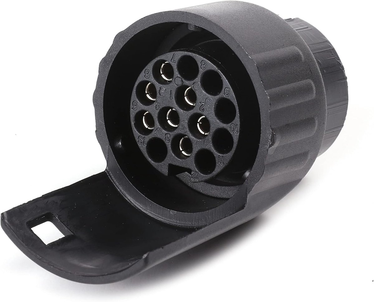 7-naar 13-polige aanhanger-stopcontactconverter, 7-polige naar 13-polige sleeppadapter, 12 V waterdichte elektrische adapter, stopcontacten, converter, aansluiting voor caravan, camper,