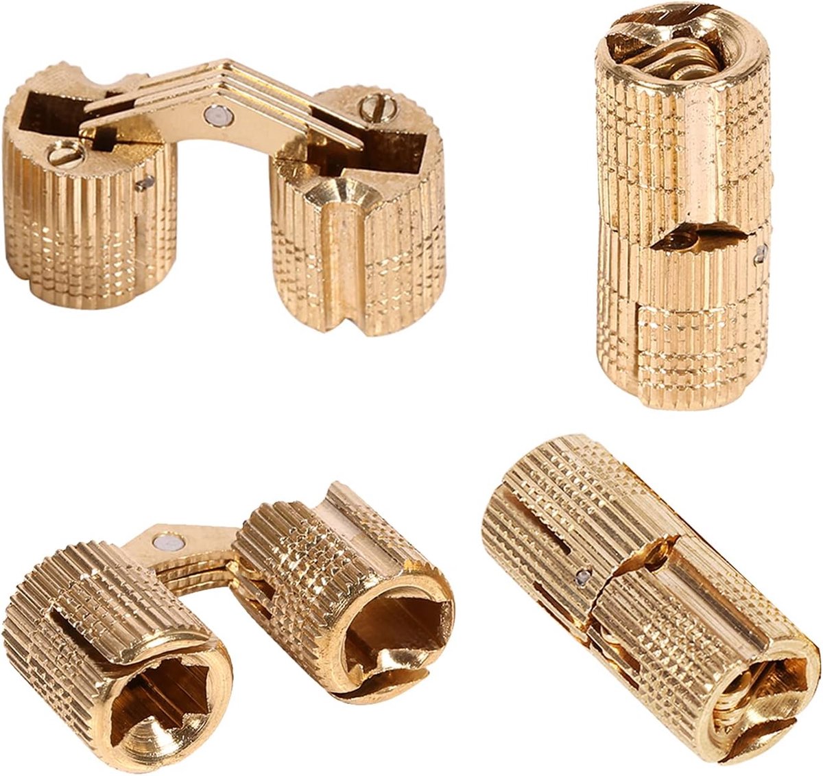 4 Stks/Pack Messing Verborgen Verborgen Scharnier Onzichtbare Vat Scharnier Voor Diy Sieraden Doos Hand Craft Goud (12mm)